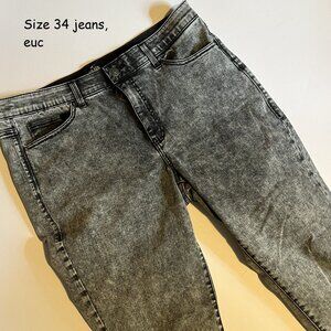 Size 34 Lularoe denim jeans, acid wash black (46)